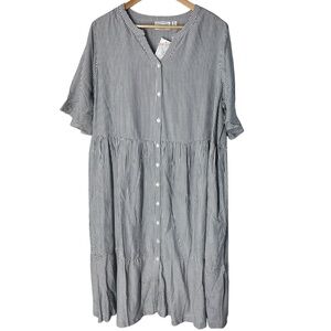 National Dress Womens 1X Striped Dress